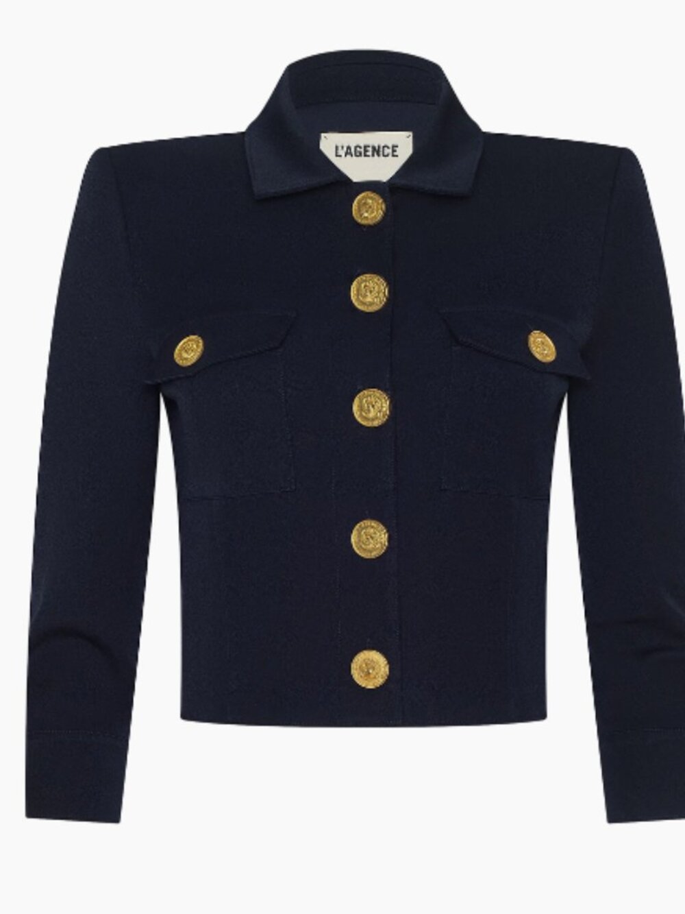 L'AGENCE Kumi Cropped jacket in Midnight/Navy size 2